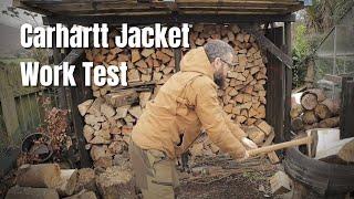 Splitting Firewood in My Carhartts - Carhartt Active and Bartlett Jacket Work Test