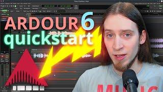 Ardour 6 Quickstart recording editing mixing and exporting