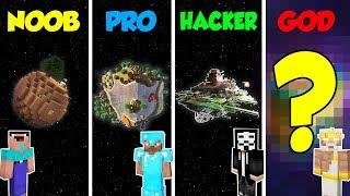 Minecraft NOOB vs PRO vs HACKER vs GOD SECRET PLANET BASE in Minecraft  Animation