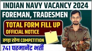 Navy Fireman Tradesman Total Form Fill Up 2024  Navy Tradesmen Vacancy 2024  तगड़ा Competition 