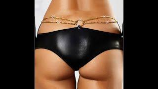 Plus Size  Faux Leather Panties