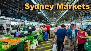 Sydney Australia Walking Tour - Biggest and Oldest Markets in Australia  4K HDR