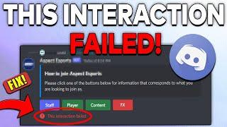 How To Fix Discord This Interaction Failed 2023 Easy Fix