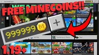 HOW TO GET UNLIMITED MINECOINS GLITCH  MINECRAFT BEDROCK EDITION  WORKING 2022 LATEST PATCH 1.19