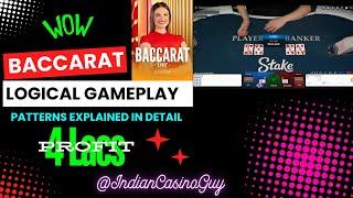 MINDFUL BACCARAT GAMEPLAY   4 LACS PROFIT  PATTERNS EXPLAINED TO TAKE HIT  #casino #baccarat