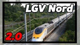 High speed trains on the LGV Nord 2.0 HD