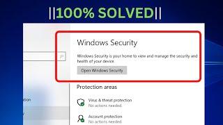 100% FIX Windows Security Not OpeningWorking  On Windows 10 & 11 5 WAYS