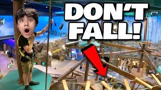 I THOUGHT I WAS GONNA FALL 3 Story Rope Course Mirror Maze Bowling at The Great Wolf Lodge