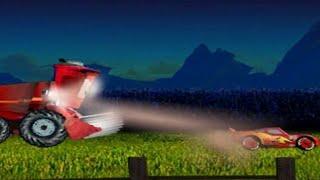 TRACTOR TIPPING Lightning McQueen Run videogame of the film Cars