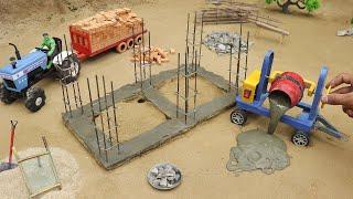 Mini DIY Tractor making Concrete Mixer machine  RC Excavator making home  Rc truck  @Joticreator