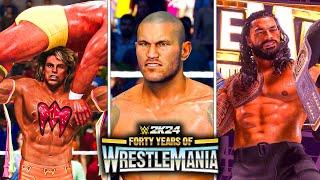 All WWE 2K24 40 Years of WrestleMania in ONE Video