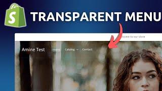 How To Make The Header Transparent In Shopify Free Themes