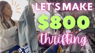 Can I Make $800 Thrifting at 3 Different Goodwills? Thrift With Me Clothes to Resell Online