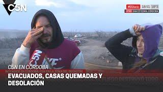 CÓRDOBA habían TERMINADO su CASA hace TRES MESES y el FUEGO la DESTRUYÓ