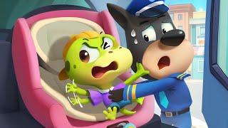 Always Use A Car Seat  Safety Tips  Cartoons for Kids  Sheriff Labrador Police Cartoon