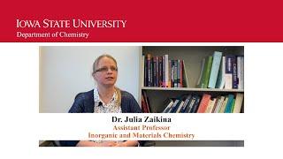 Julia Zaikina Faculty Interview Chemistry Iowa State University