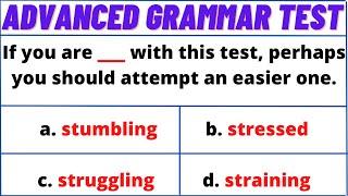 DifficultAdvanced English Grammar QuizTest English MasterClass