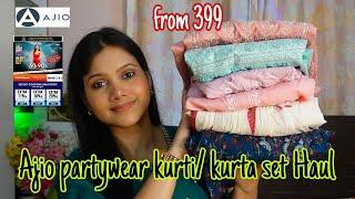 Ajio partywear kurti kurta set Haul from 399 Avaasa kurti HaulAjio big bold sale Haulajio Haul