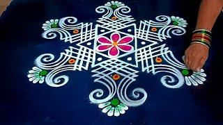 Navaratri special rangoli design  Traditional Friday Rangoli design