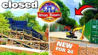 NEW Ride CONSTRUCTION Alton Towers  Wicker Man CLOSED Until...