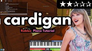 Taylor Swift - cardigan EASY RobloxVirtual Piano Tutorial