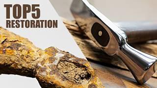 The Best Restoration of Old Rusty Hammers. Old tools restoration. ASMR video