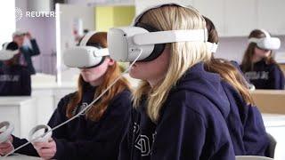 Metaverse school teaches students using VR