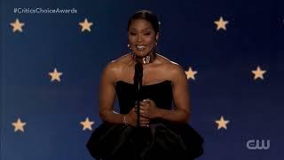 Angela Bassett wins Best Supporting Actress in Black Panther Wakanda Forever at Critics Choice