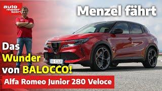 Menzel fährt Alfa Romeo Junior Elettrica 280 Veloce Das Wunder von Balocco  auto motor und sport