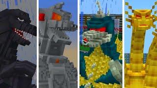 All Godzilla Monsters in Minecraft Battle Stage