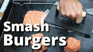 BEGINNER SMASHBURGERS ON A GRIDDLE 2 Minutes Tutorial