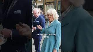 Her Royal Shyness Queen Camilla Coyly Takes Bite of Chocolate Strawberry 