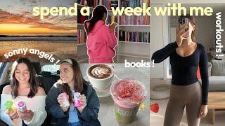 vlog spend a week with me  book club friends new workouts facetime chats