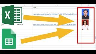 Cara menampilkan gambar dengan url google drive di excel dan google sheet #spreadsheets #excel #vba