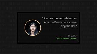 How can I put records into an Amazon Kinesis data stream using the KPL?