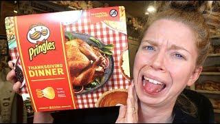 Thanksgiving Dinner Pringles Taste Test - OMG