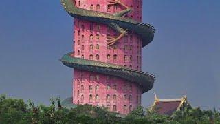 Not A Clickbait  Real picture of a Dragon climbing a 17 story building caught on camera in Thailand