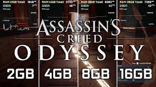 Assassins Creed Odyssey - 2GB vs 4GB vs 8GB vs 16GB RAM