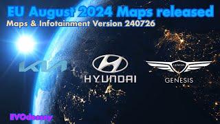 KiaHyundaiGenesis August 2024 EU Maps & Infotainment update version 240726