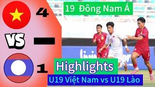 Highlights U19 Việt Nam vs U19 Lào - thắng đậm Lào trận chia tay giải