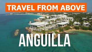 Anguilla from drone  Aerial footage video 4k  Caribbean Anguilla Island from above