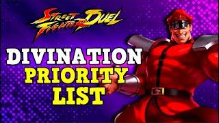 Divination Priority List 2024 - Street Fighter Duel