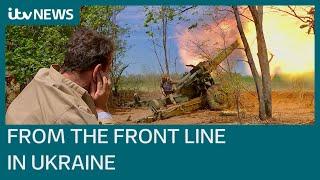 On the frontline with a Ukrainian artillery unit as it targets Russian forces  ITV News