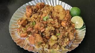 Poha chicken bhujing  Virar Vasai popular street food  पोहा चिकन भुजिंग