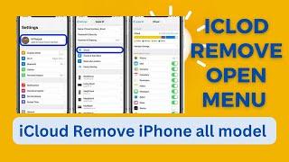 Open menu iCloud remove iPhone All model instant till  15 pro max support