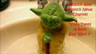 Yoda From Star Wars Takes A Bath