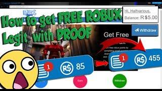 How to get FREE ROBUX Legit with PROOF Roblox