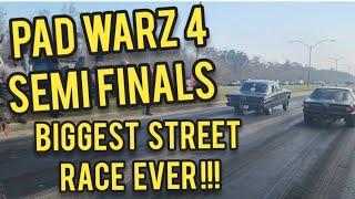 Pad Warz 4.0 Semi Finals BIGGEST RACE EVER Drag Racing real Street Tommy 2 Guns Frankenstein Opie