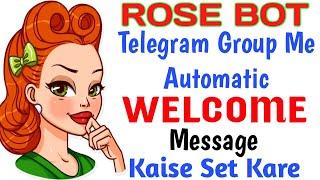 How To Set Welcome Bot On Telegram Group  Telegram Group Me Welcome Message Kaise Set Kare In Hindi