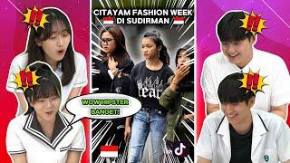 Reaksi Siswa Korea Kaget Lihat Tiktok Citayam Fashion Week di SUDIRMAN   Reaction Indonesia